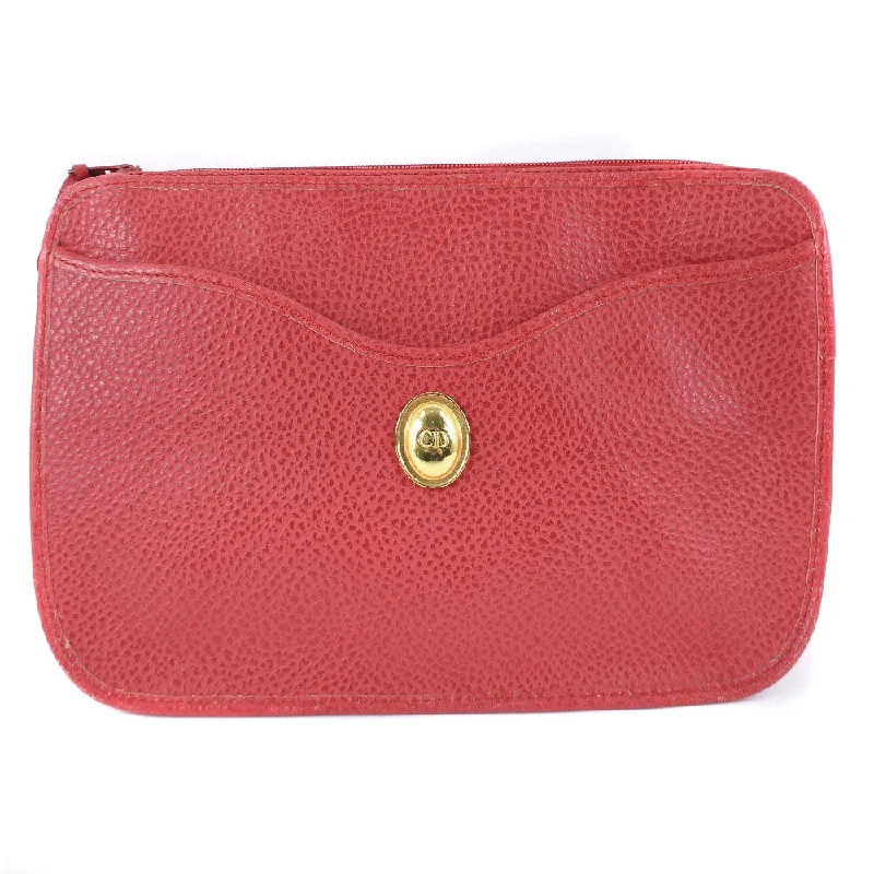 Dior  Leather Clutch Bag (Pre-Owned)