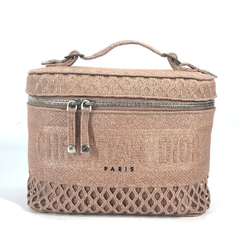 Christian Dior Handbag canvas pink logo mesh vanity bag