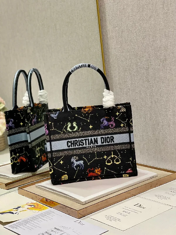 Christian Dior Small Book Tote Black Handbags