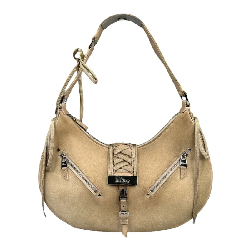 DIOR 2002 SUEDE 'ADMIT IT' BAG BEIGE