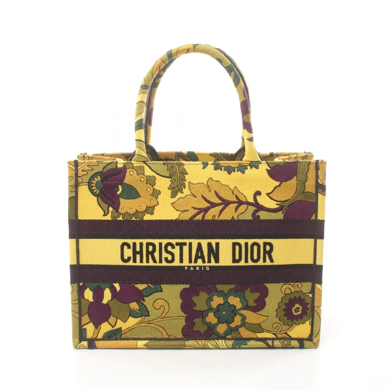 Dior Canvas Book Tote Medium Bag Yellow