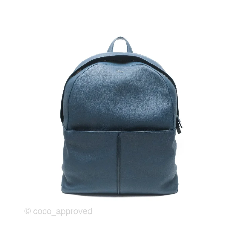 Christian Dior Backpack Calfskin Navy