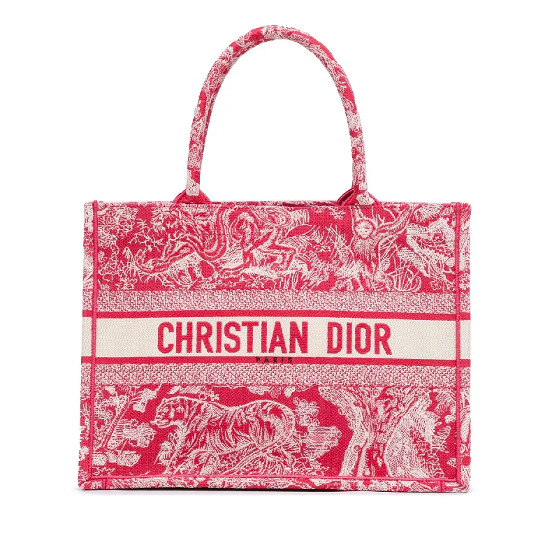 Pink Dior Medium Toile de Jouy Book Tote