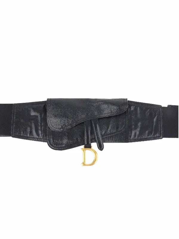 Dior Black Saddle Belt.