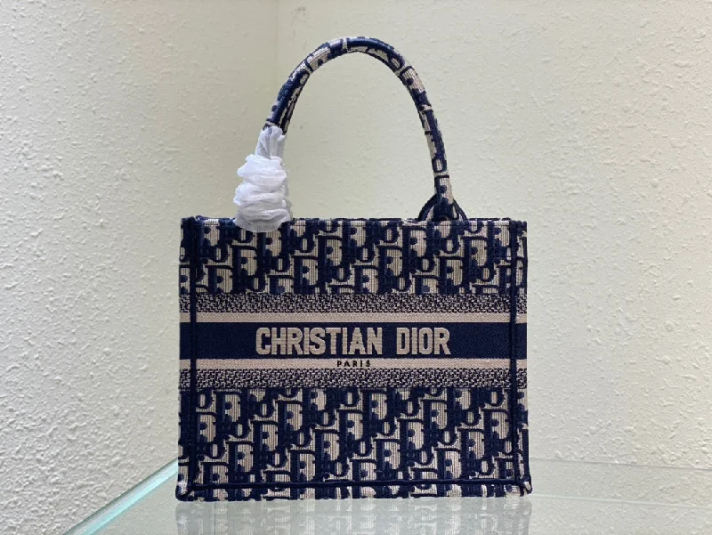 Christian Dior Small Book Tote Blue