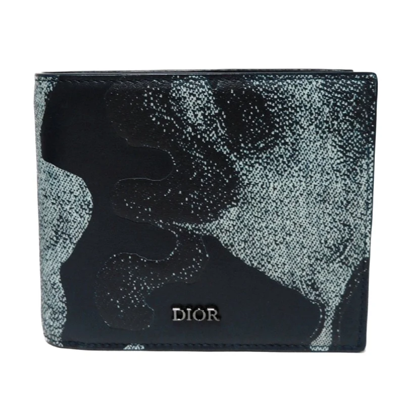 Christian Dior Dior Bifold Peter Doig Camouflage Metal Navy 2ESBC027UCD_H07E Men's Billfold Wallet