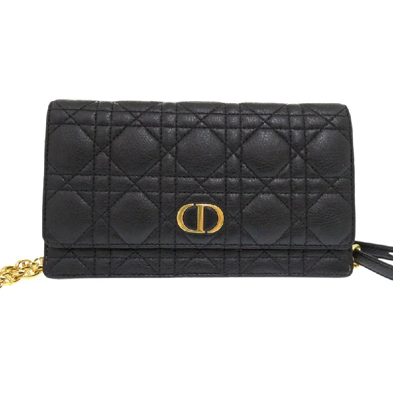 Christian Dior Waist bag Calfskin black Canage Caro pouch