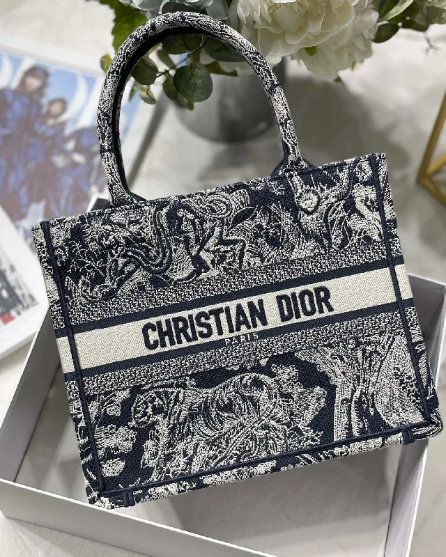 Christian Dior Small Book Tote Blue For Women