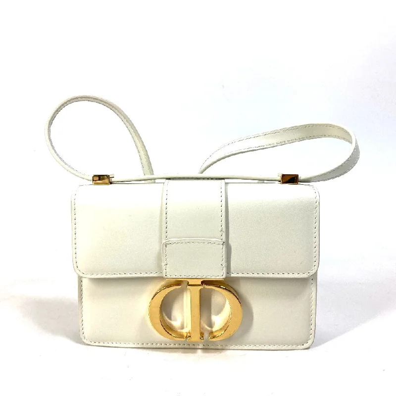 Christian Dior Shoulder Bag leather white CDMetal Montagne 30 Women Used Authentic