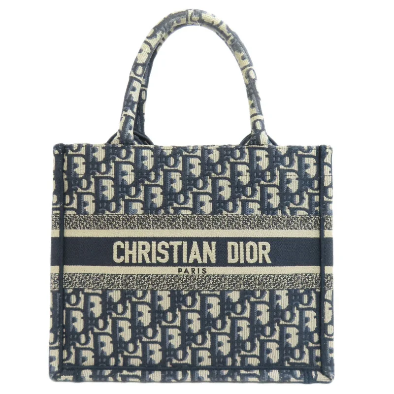 Christian Dior Book Tote Handbag Canvas Women's