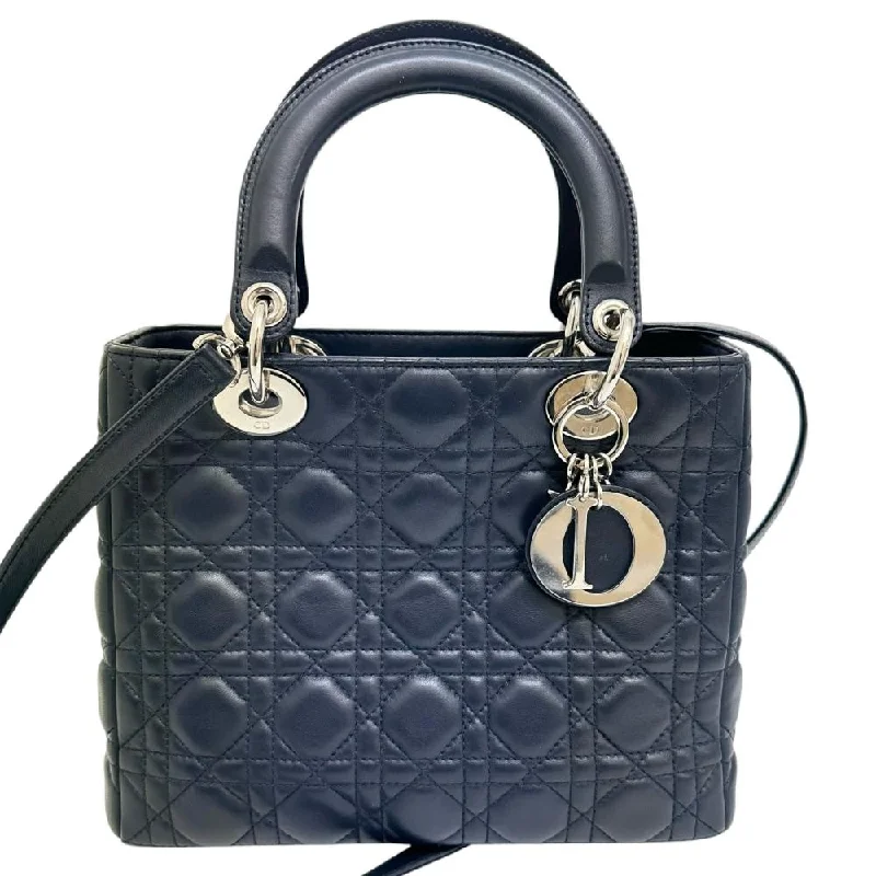 Dior Lady Dior Medium 2WAY Leather Shoulder Bag