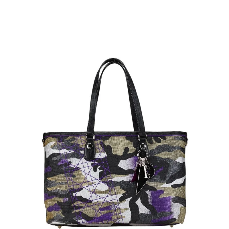 Dior Anselm Reyle Camouflage Tote Bag Canvas Leather