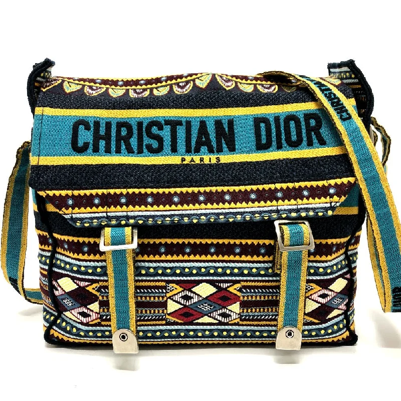 Christian Dior Shoulder Bag canvas blue Dior camp Women Used Authentic