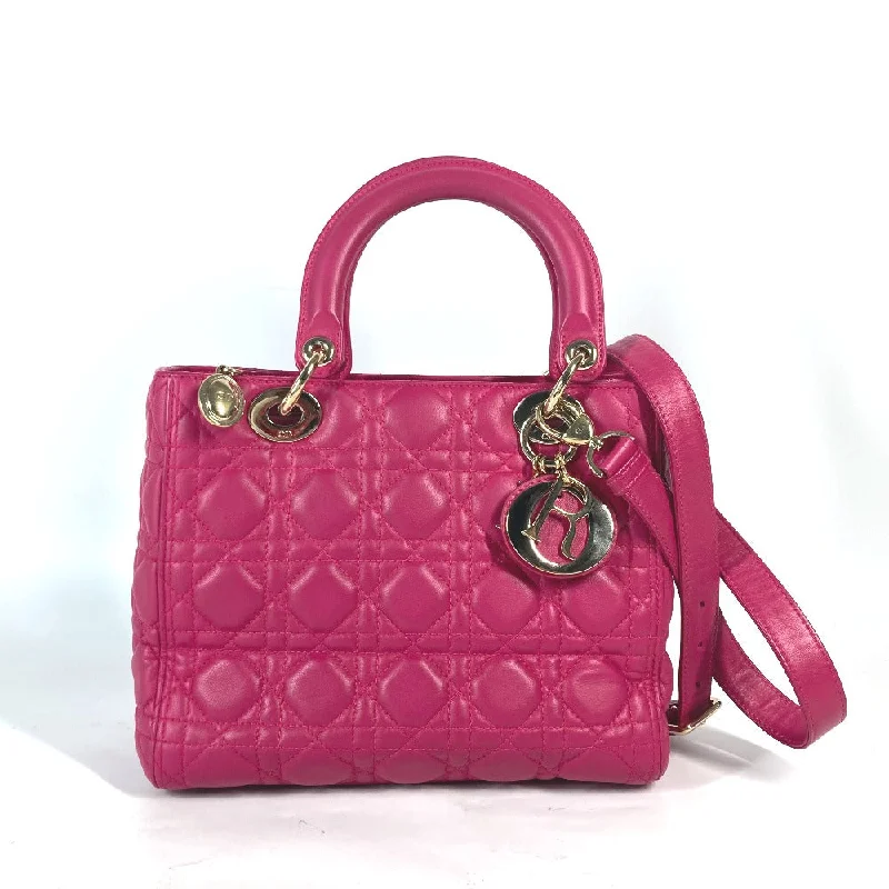 Dior Handbag lambskin pink Crossbody Lady Dior