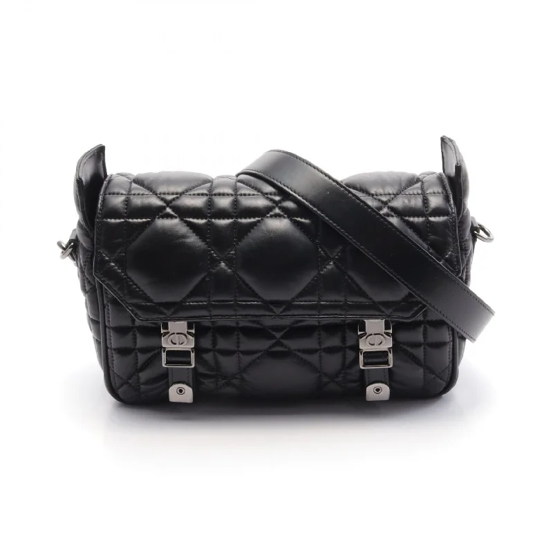 Dior Leather Cannage Shoulder Bag Black