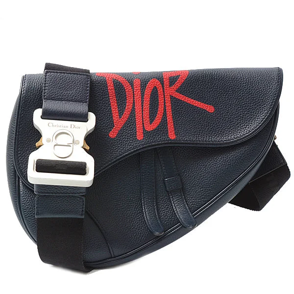 Christian Dior Leather Saddle Bag Stussy Collaboration