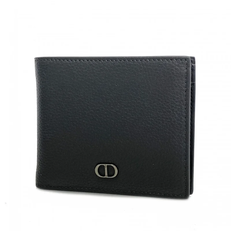 Christian Dior wallet leather black men women