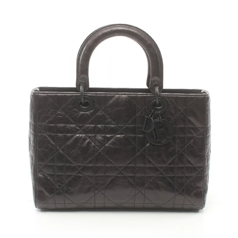 Dior Lady D-Sire Leather Handbag Black