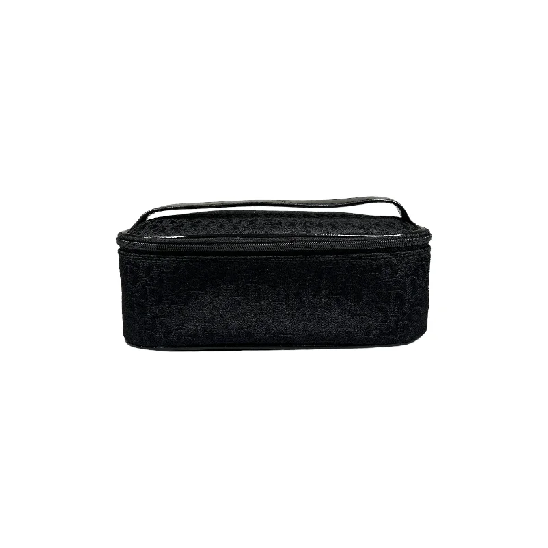 DIOR BLACK CANVAS VANITY BAG