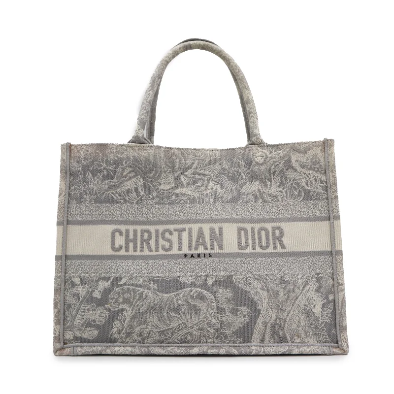 Dior Toile De Jouy Reverse Embroidery Medium Book Tote