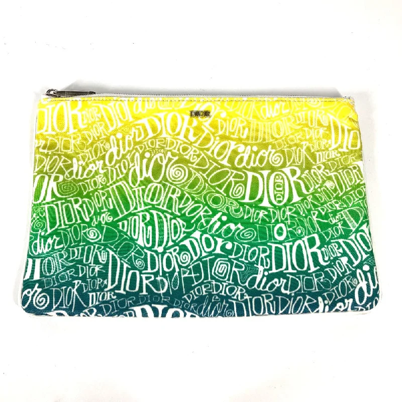 Dior Clutch bag Nylon yellow STUSSY Stussy collaboration mens Used Authentic