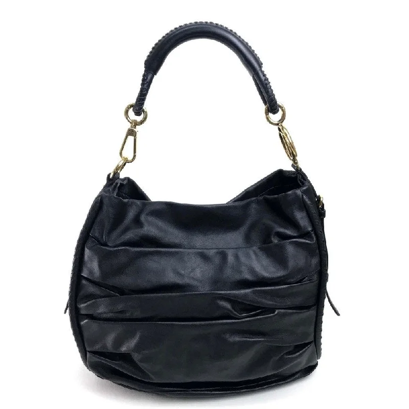 Christian Dior Shoulder Bag lambskin Black (matte) Hobo Shoulder Bag Women Used Authentic