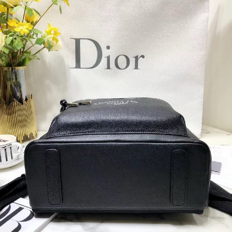 Christian Dior Rider Rucksack Backpack In Black Calfskin