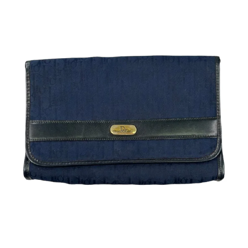 DIOR MONOGRAM NAVY CLUTCH BAG