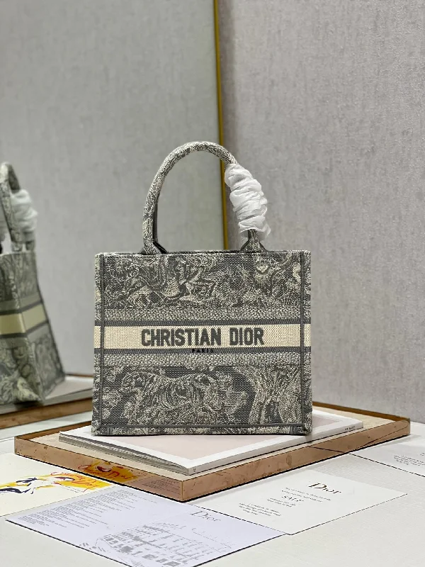 Christian Dior Small Book Tote Grey, For Women,  Handbags 26.5cm/10.5in