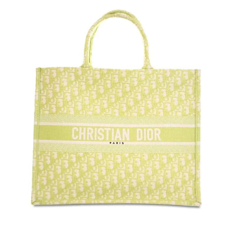 Green Dior Large Oblique Book Tote