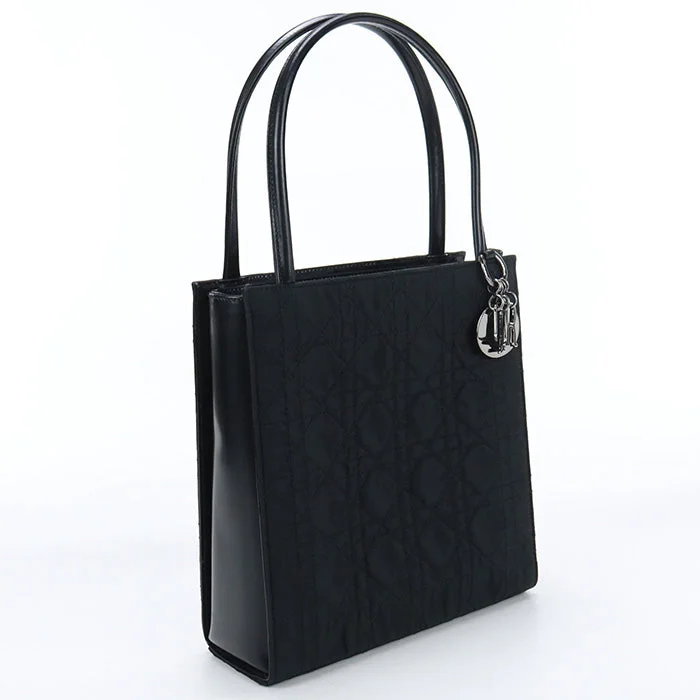 Christian Dior Tote Bag Lady Dior Handbag Bag with charm Nylon black Women