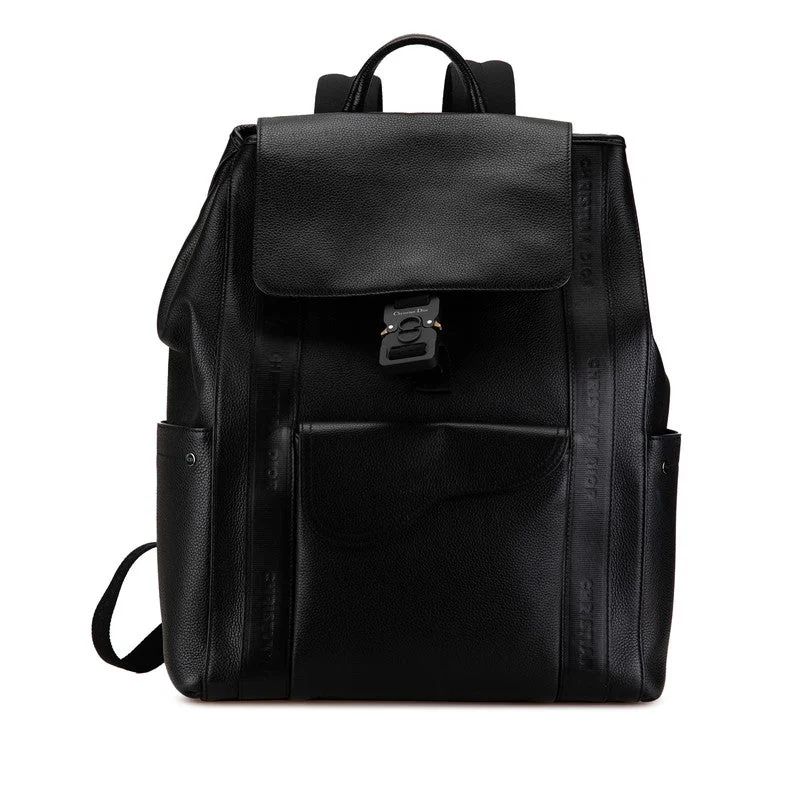 Dior Leather Saddle Backpack Black