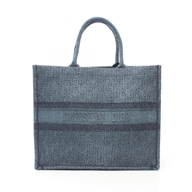 Dior Denim Book Tote Large Oblique Bag