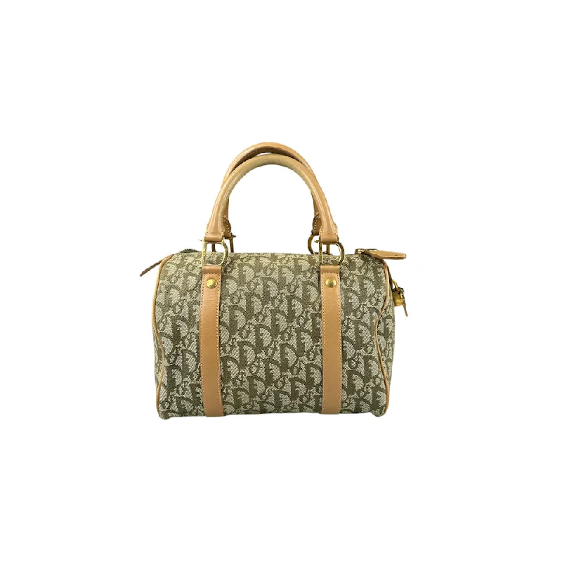 DIOR GREEN TROTTER CANVAS MINI BOSTON BAG