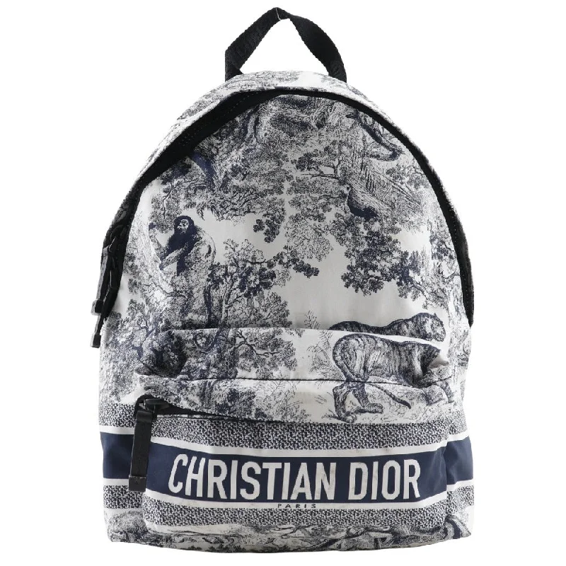 Christian Dior Backpack M6108SNTJ Nylon Black / white Toile de Jouy Small backpack