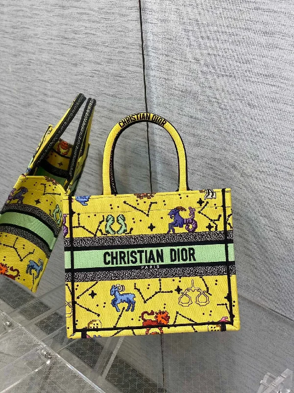 Christian Dior Small Book Tote Yellow