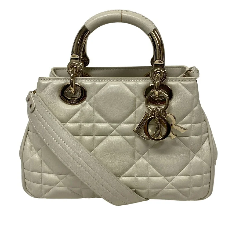 Christian Dior M0699OVJX Cannage Lady Handbag, White, Women's