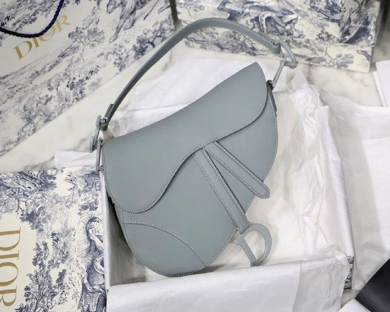 Christian Dior Ultramatte Saddle Bag Canvas Light Blue