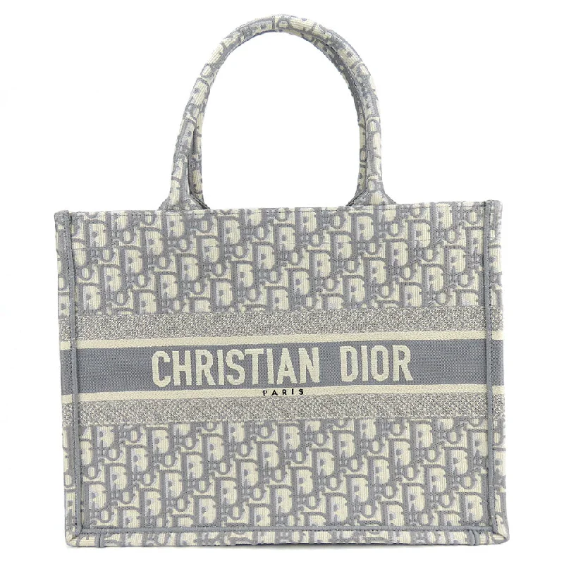 Christian Dior Canvas Tote Bag Medium Oblique