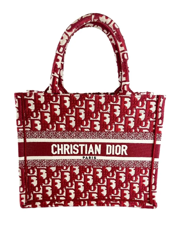 Christian Dior Red small oblique book tote