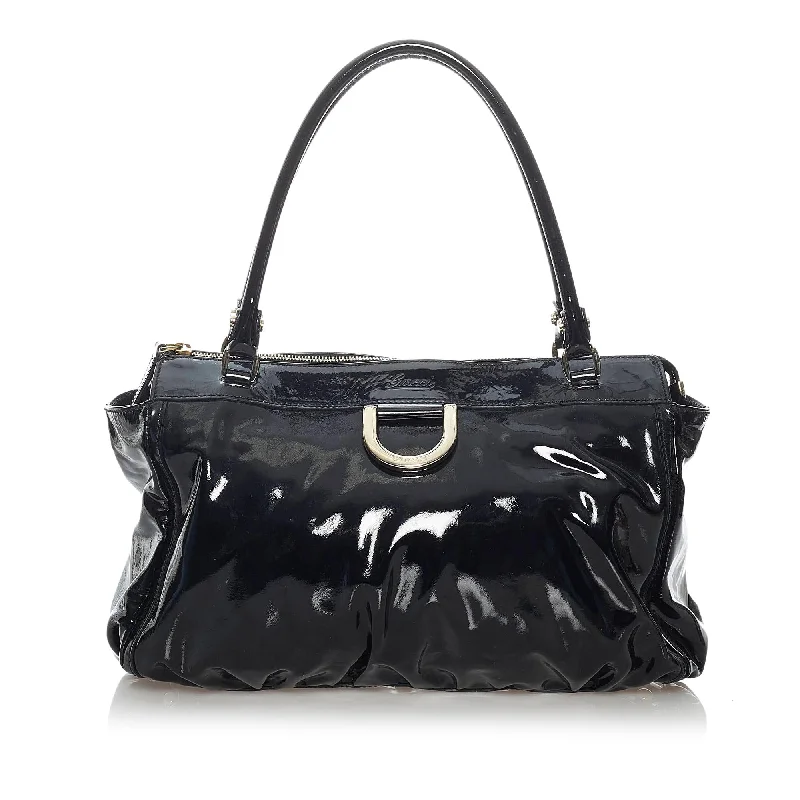 Gucci Abbey D-Ring Patent Leather Shoulder Bag (SHG-30321)