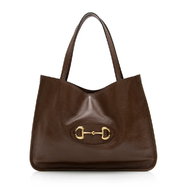 Gucci Calfskin 1955 Horsebit Tote (SHF-18048)