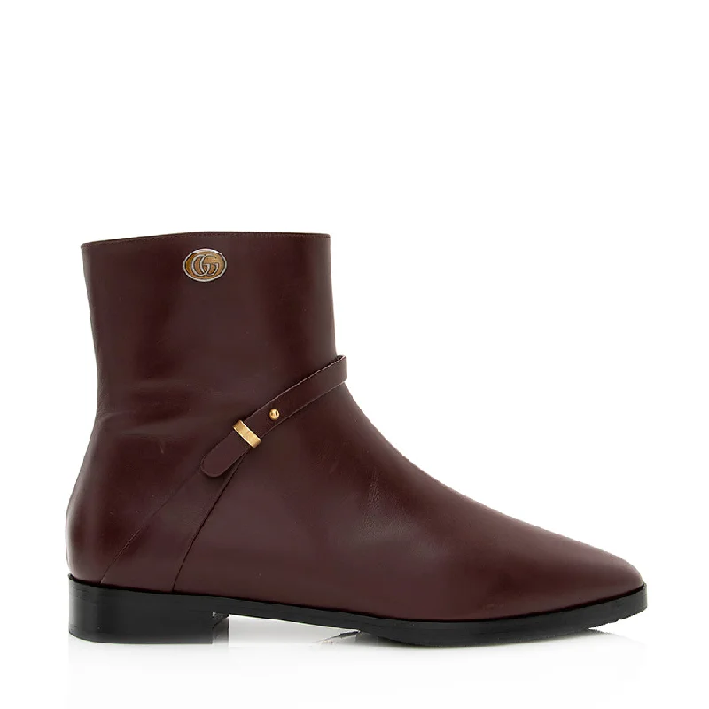 Gucci Calfskin Emblem Boots - Size 10 / 40 (SHF-21006)