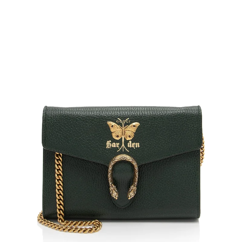 Gucci Calfskin Garden Dionysus Chain Wallet (SHF-qnbF61)