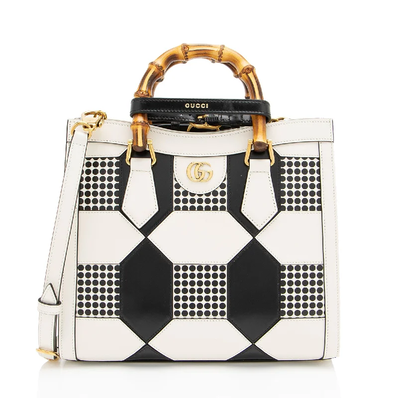 Gucci Calfskin Geometric Inlay Diana Small Tote (SHF-31a6lc)