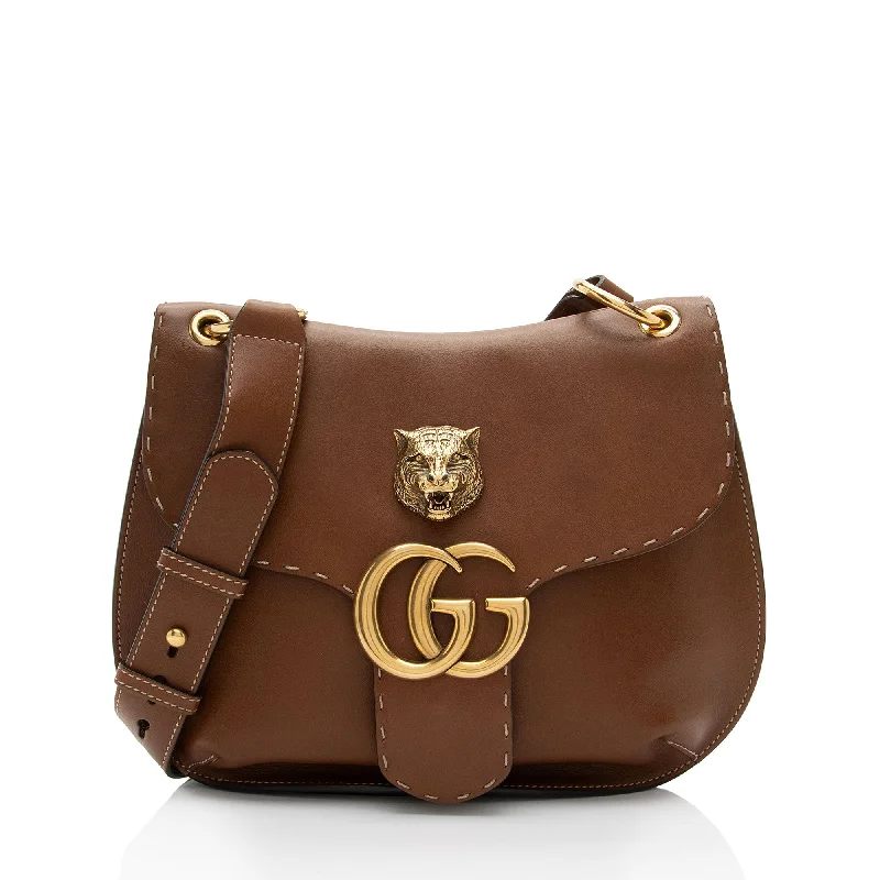 Gucci Calfskin GG Marmont Tiger Shoulder Bag (SHF-Qu0XD3)