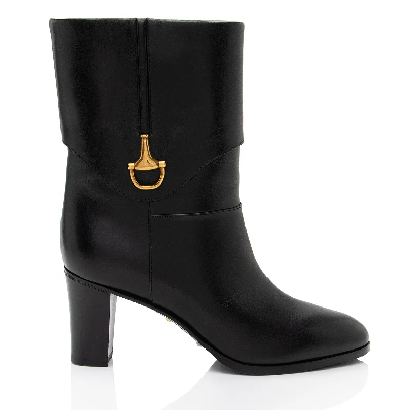 Gucci Calfskin Miranda Ankle Boots - Size 9 / 39 (SHF-Lo8tbh)