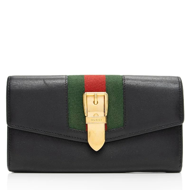 Gucci Calfskin Sylvie Continental Wallet (SHF-1uI8WQ)