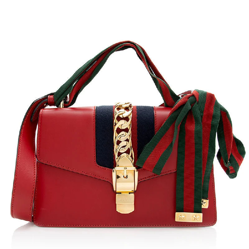 Gucci Calfskin Sylvie Small Shoulder Bag (SHF-21174)