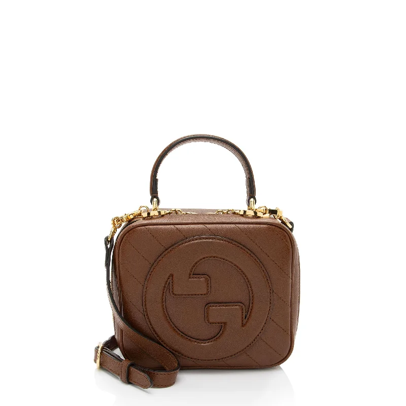 Gucci Diagonal Stitched Calfskin Blondie Top Handle (SHF-Nt6TPc)